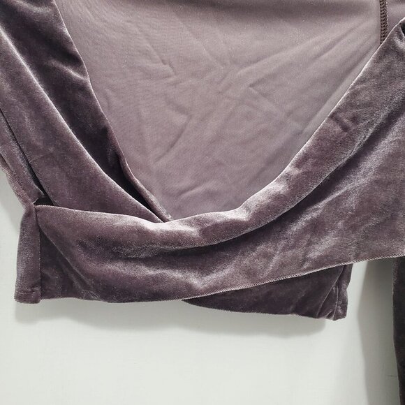 TOBI Women's Rain Drop Crop Top Plum Velvet Off Shoulder LS Wrap Top Size XS - Picture 7 of 8